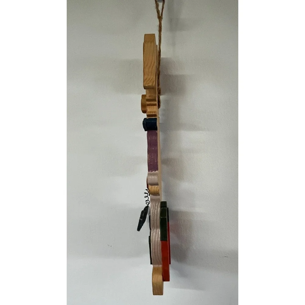 Vtg Rustic Wooden Easter Bunny Wall Hanging Primitive Holiday Decor 14.75